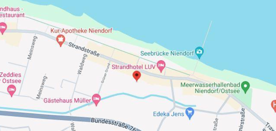 Lageplan: Strandstraße 136 in Niendorf an der Ostsee